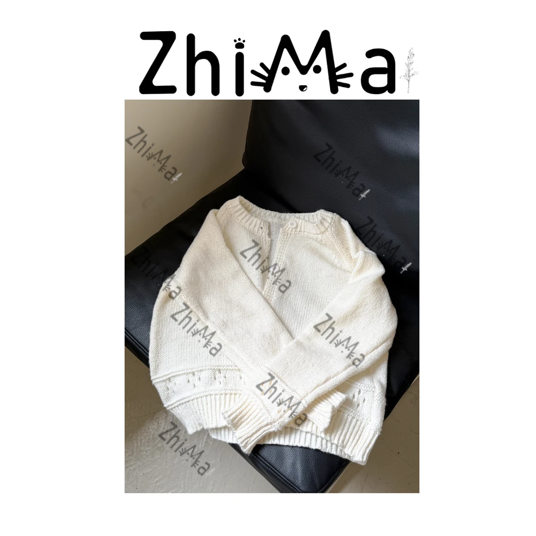 JKT ZHIMA 芝麻【风信白】开衫毛衣百搭宽松