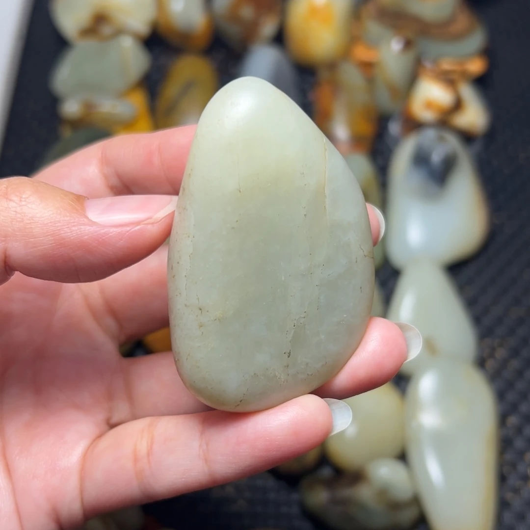 和田玉未镶嵌把件B43