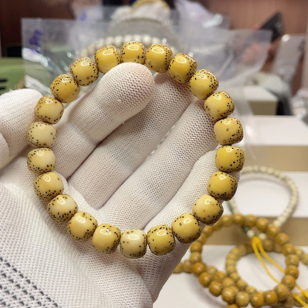 马***生吊坠星月菩提11/10原生态鸡油黄单圈