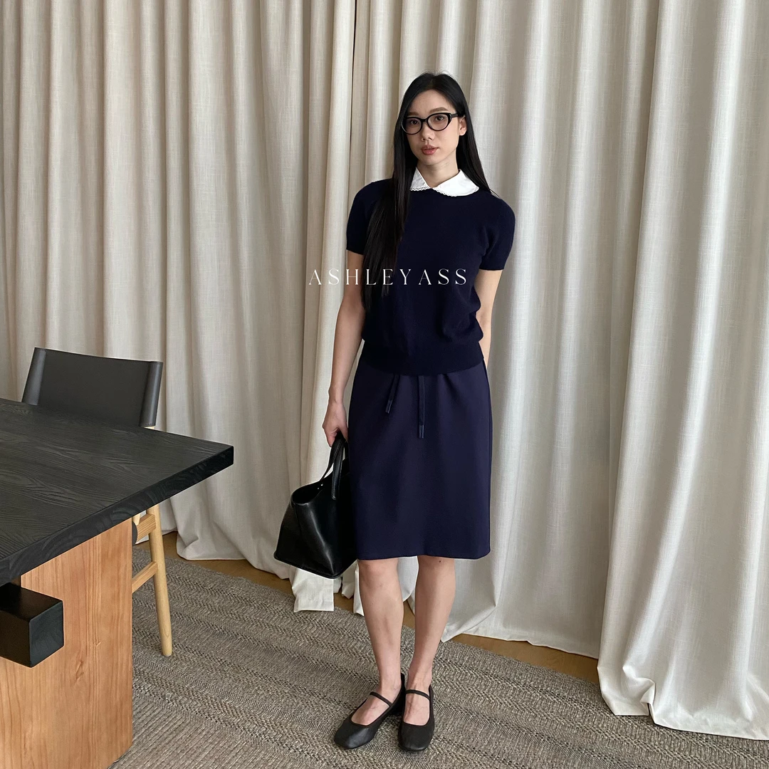 【ASHLEYASS】“休闲半裙”抽绳极简纯色设计舒适半身裙LSQ250942W