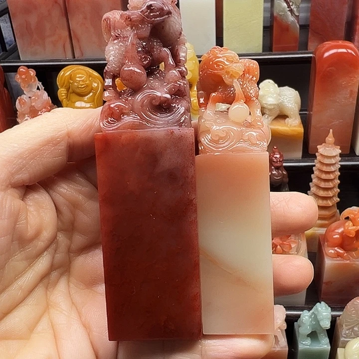 大***顺寿山石印石寿山石手工雕刻