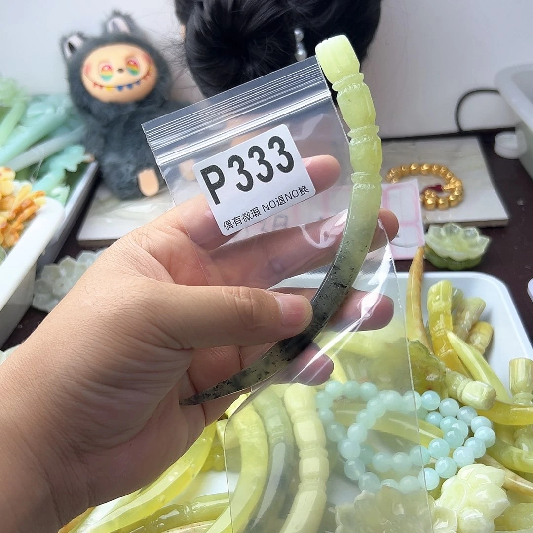 合金蛇纹石玉发饰星**行