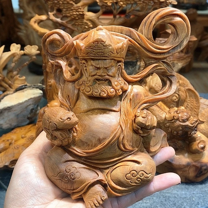 柏木（崖柏）玉化黄财神