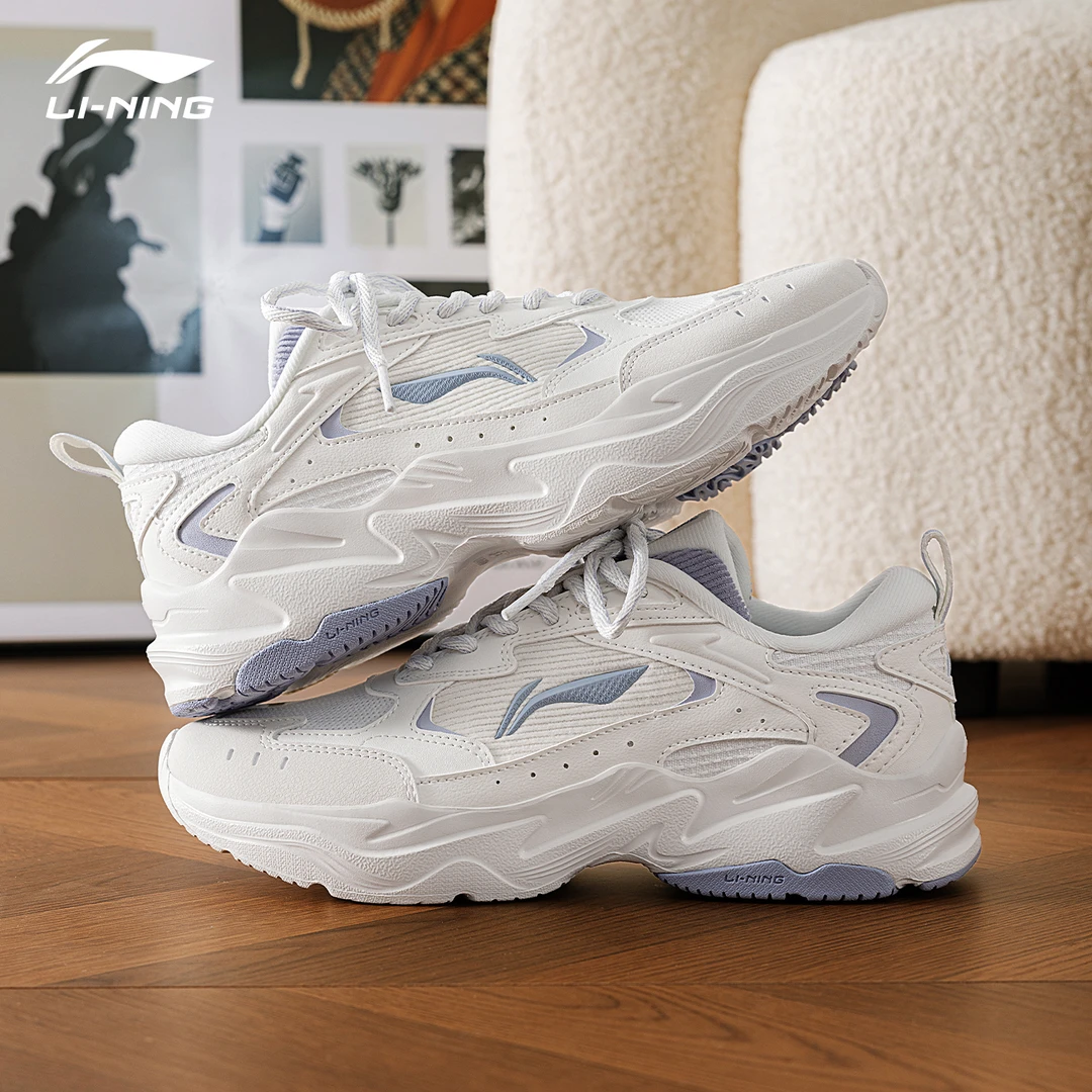 李宁启星老爹鞋女鞋夏季新款网面透气厚底增高潮流百搭耐磨休闲鞋