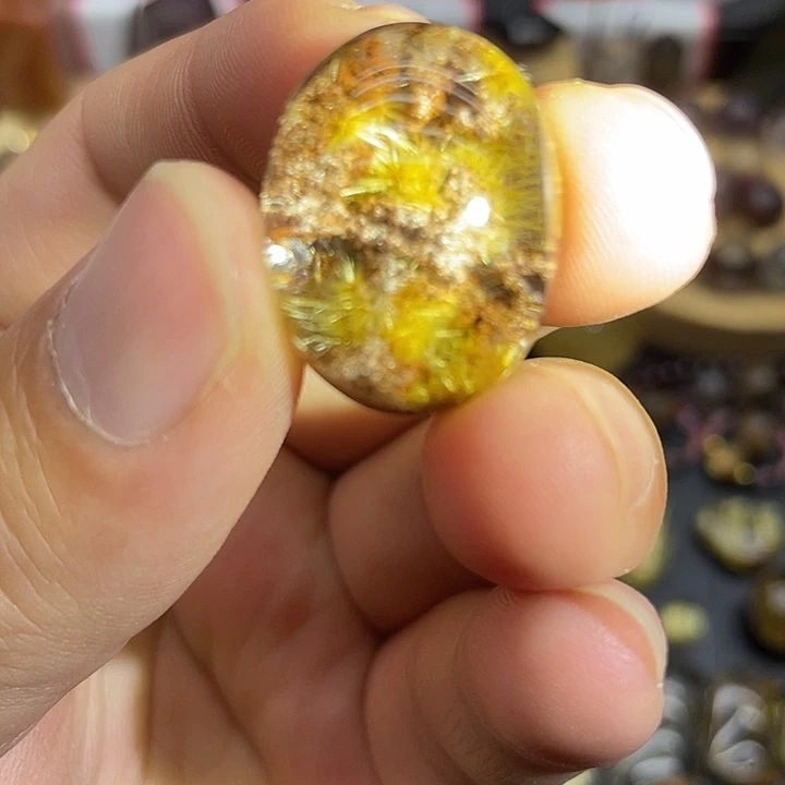 发晶未镶嵌吊坠(不含链)太阳花吊坠