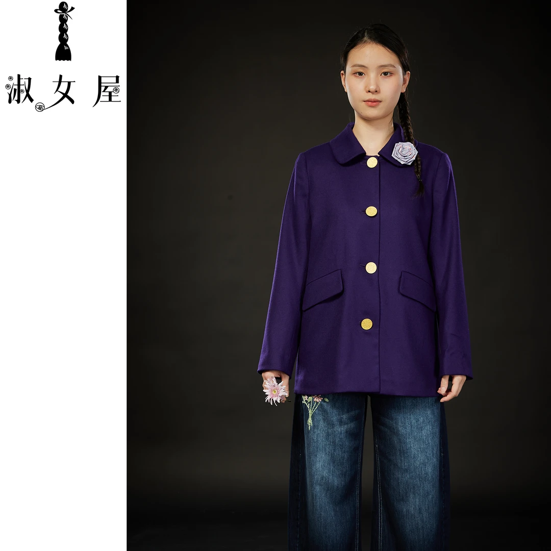 淑女屋官方旗舰店英伦花园公主。大衣紫罗兰公主大衣①冬季