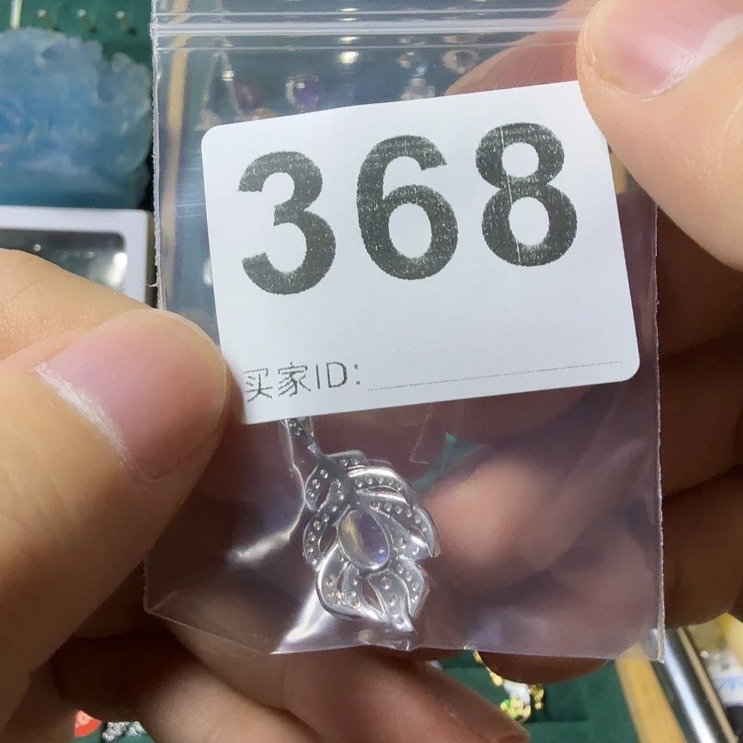 春***山月光石颈饰银S925镶嵌