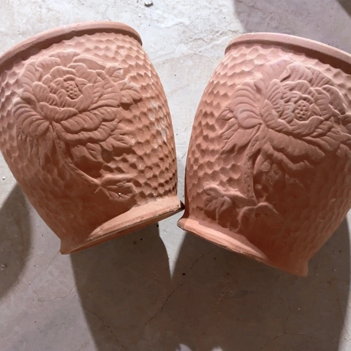 紫砂花盆口径19高度22两只正品