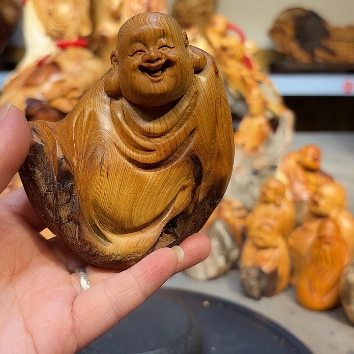 柏木太行崖柏弥勒佛