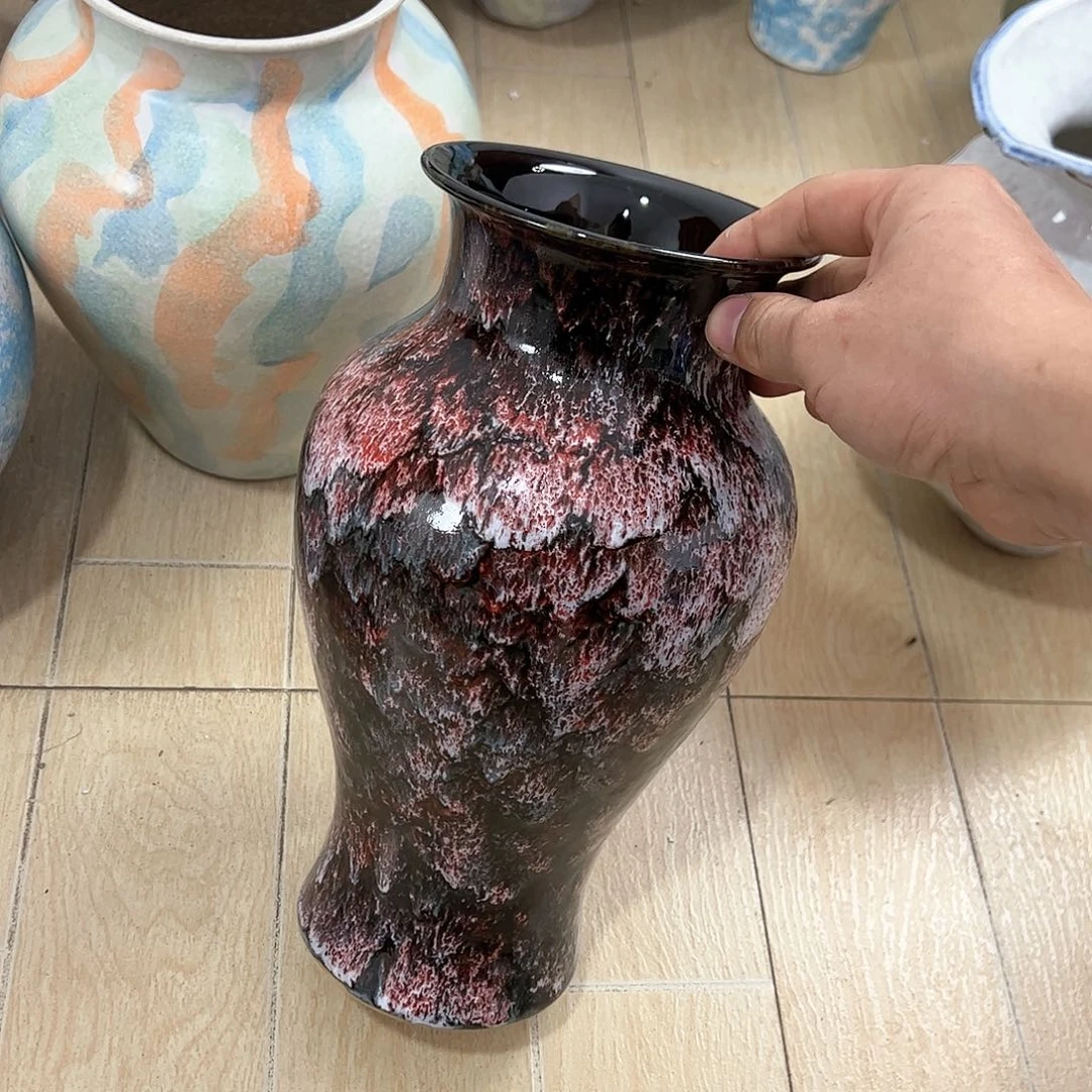 陶瓷狗**草59花瓶摆件创意