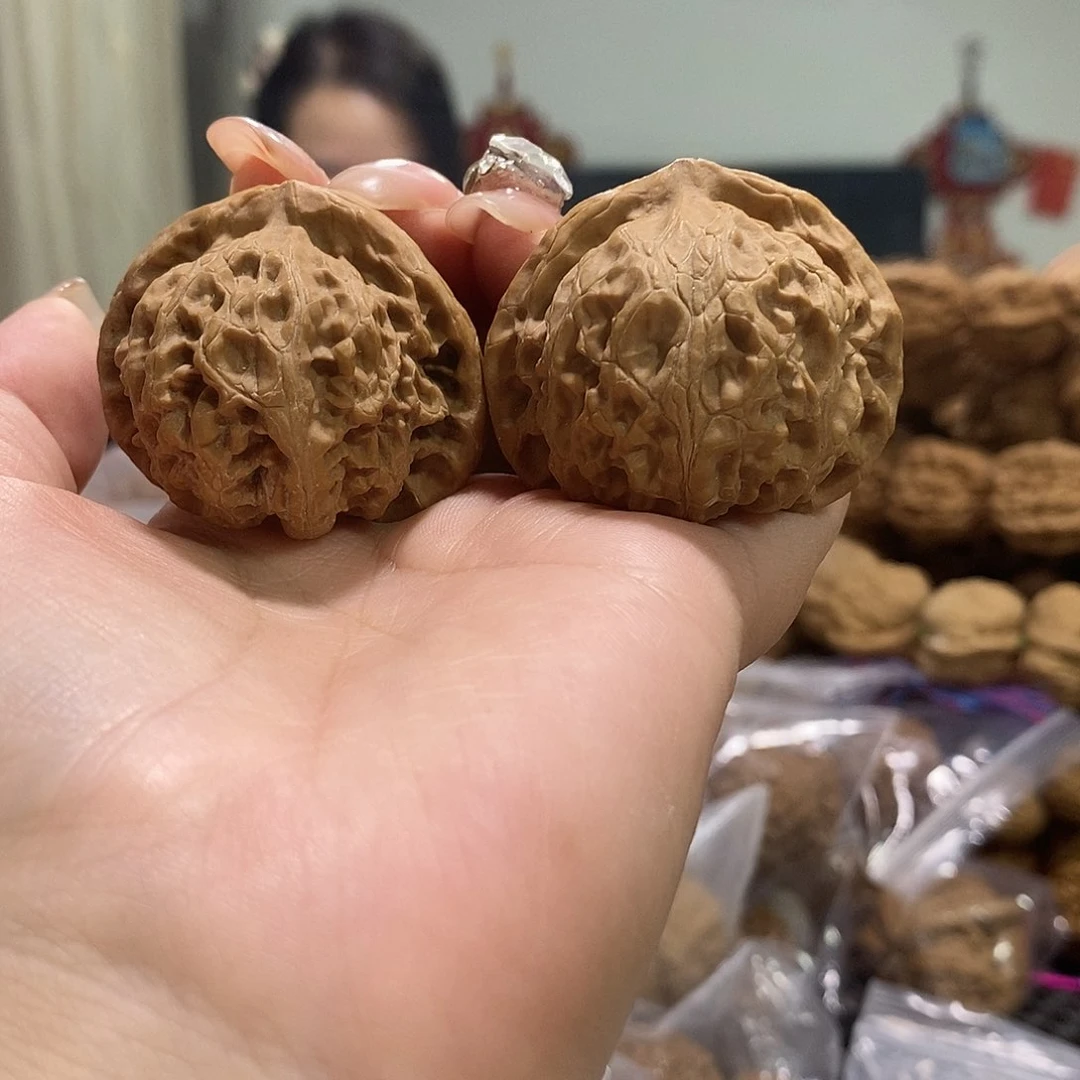 把件文玩核桃42宫灯有水尖