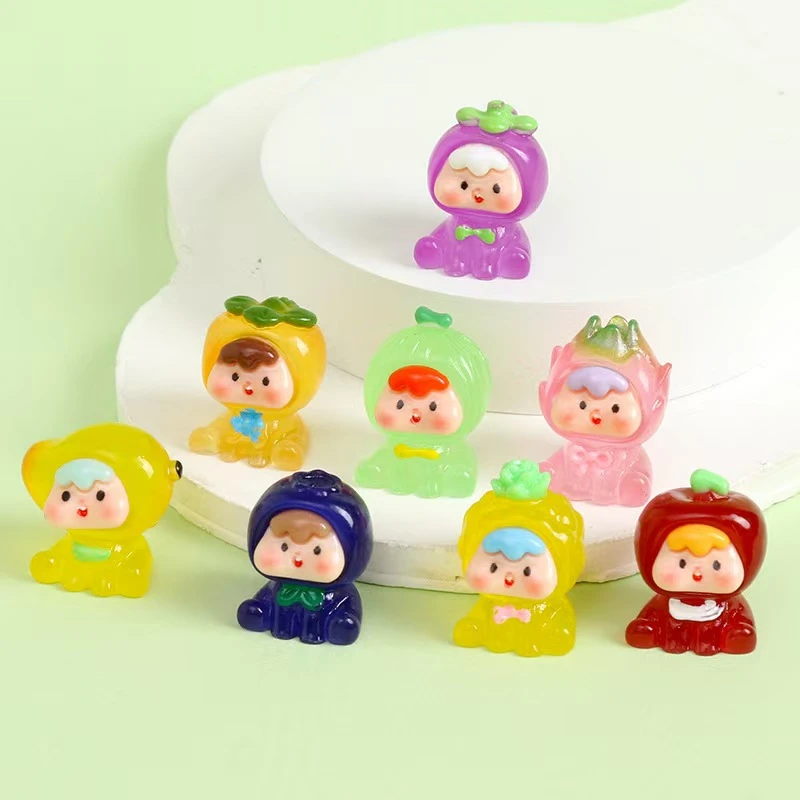 【直播拆】网红迷你立体水果崽崽树脂diy摆件饰品车载