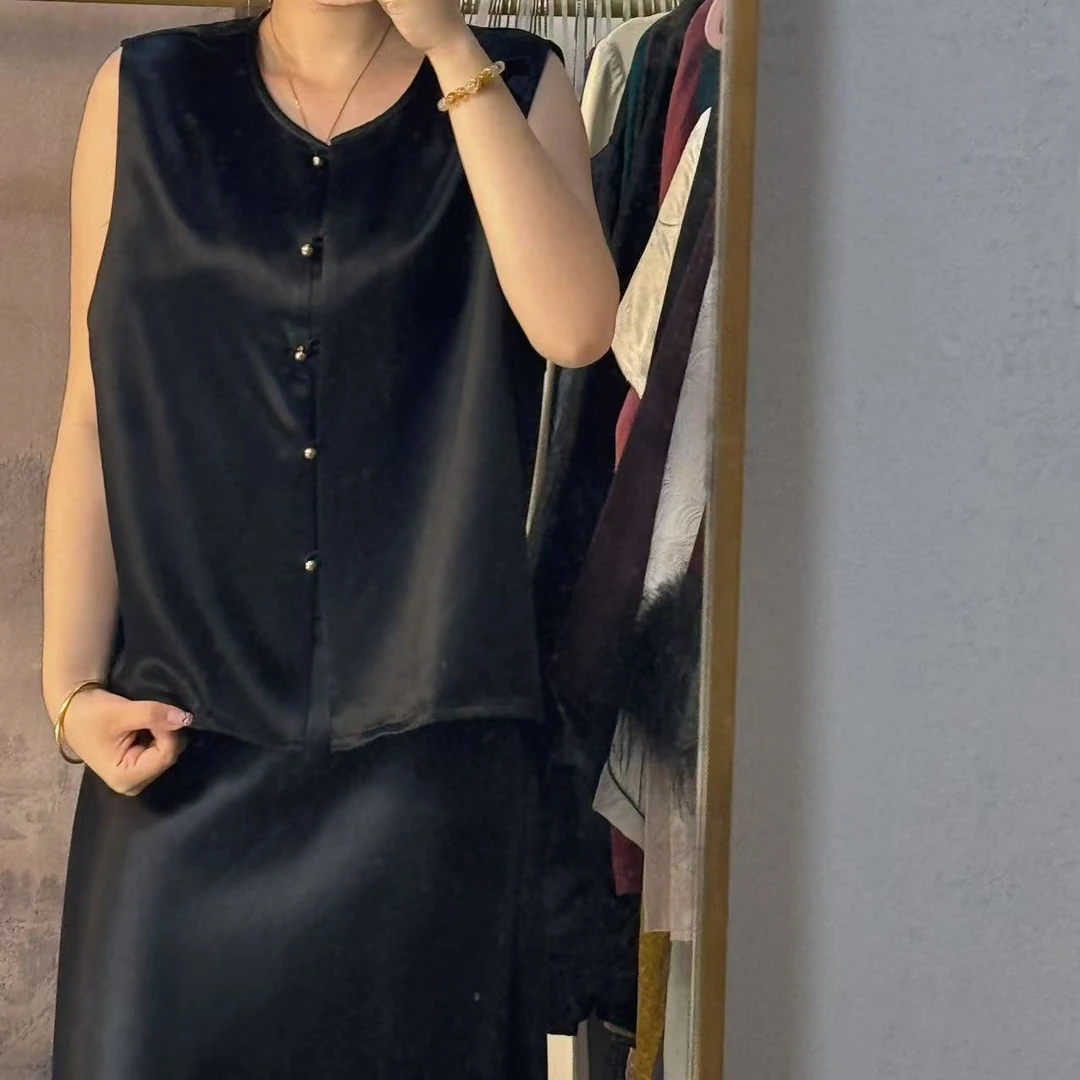 100桑蚕丝！70姆黑皮王马甲