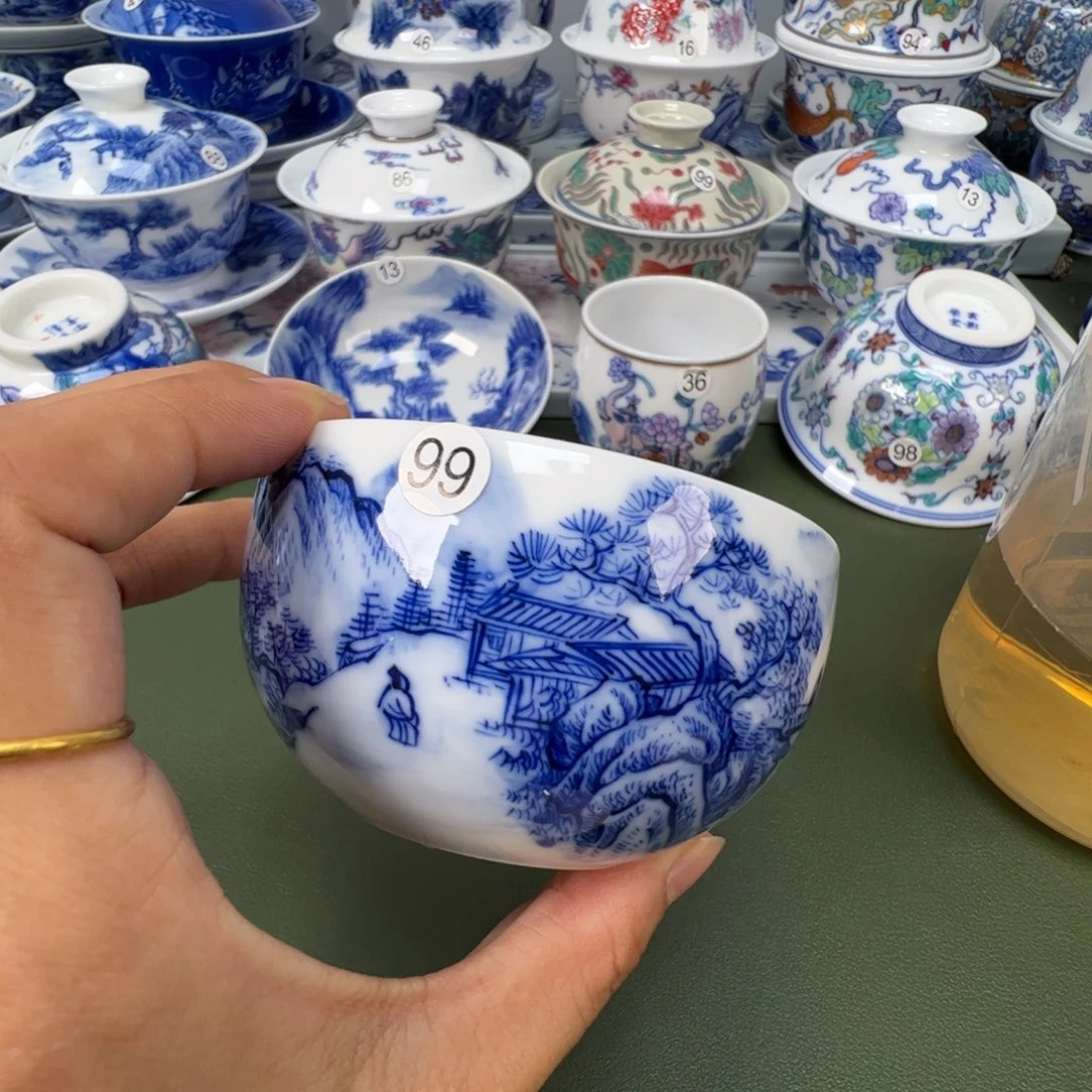 陶瓷景德镇纯手工纯手绘茶具木木99