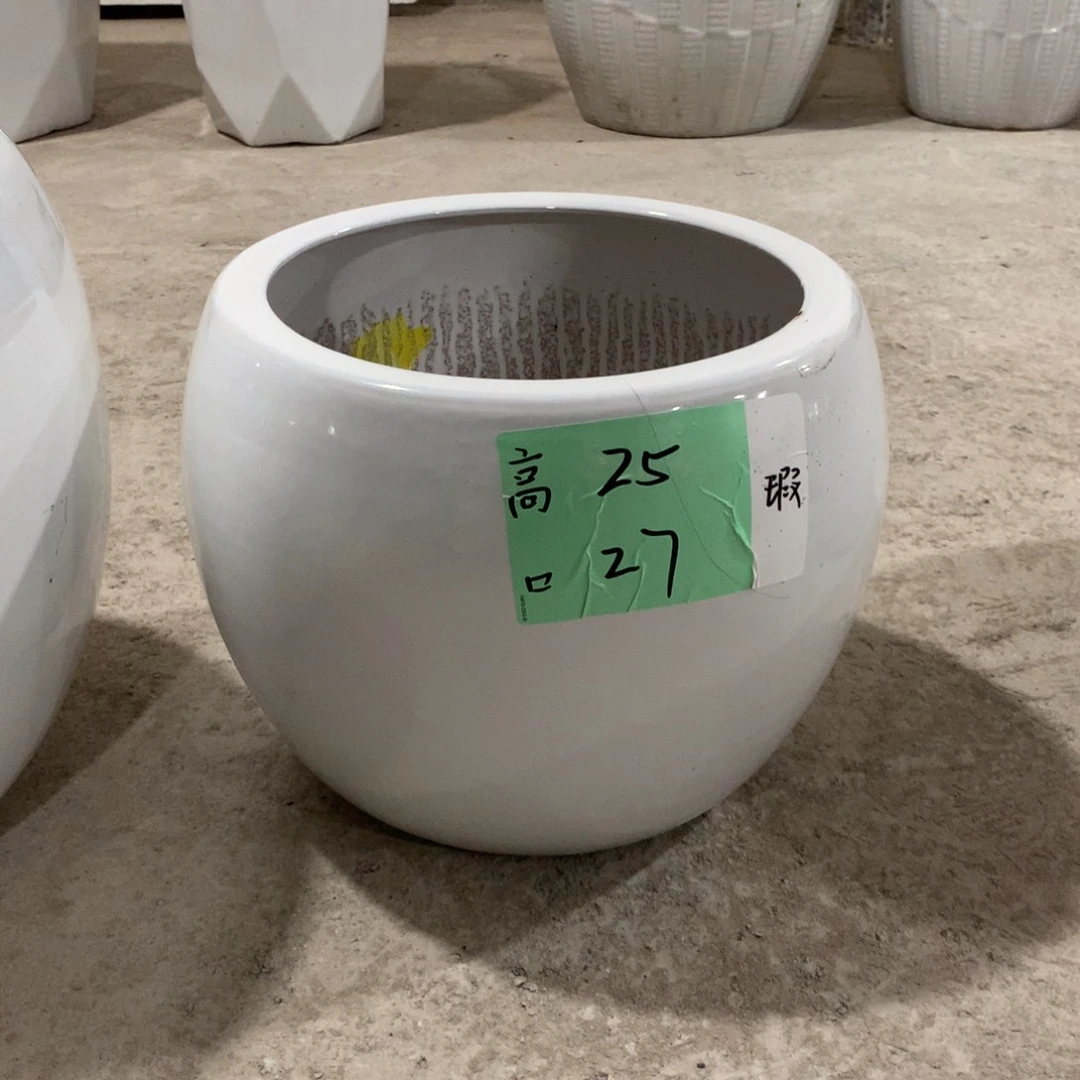 微瑕高温陶瓷花盆