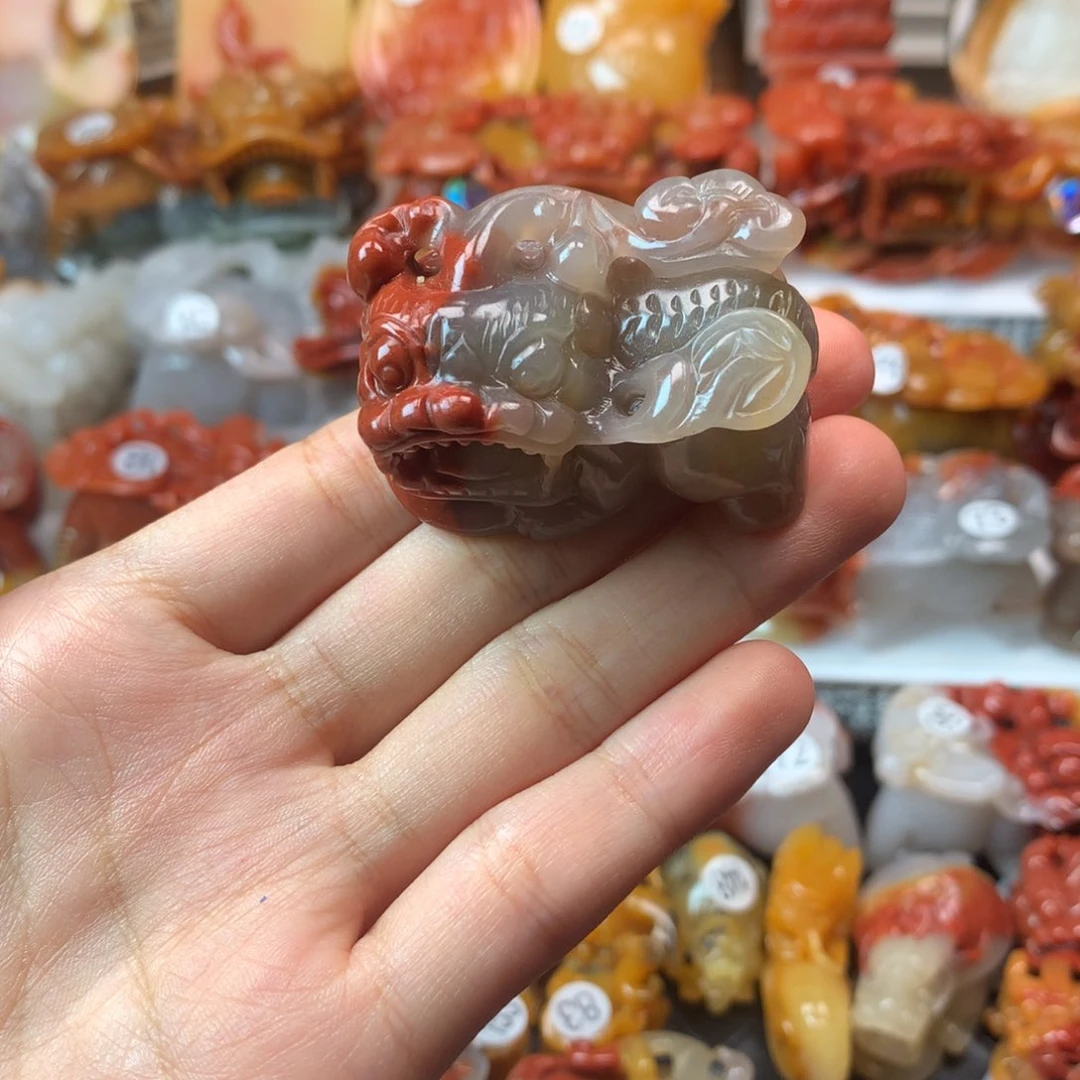 石英质玉（黄龙玉）未镶嵌手把件