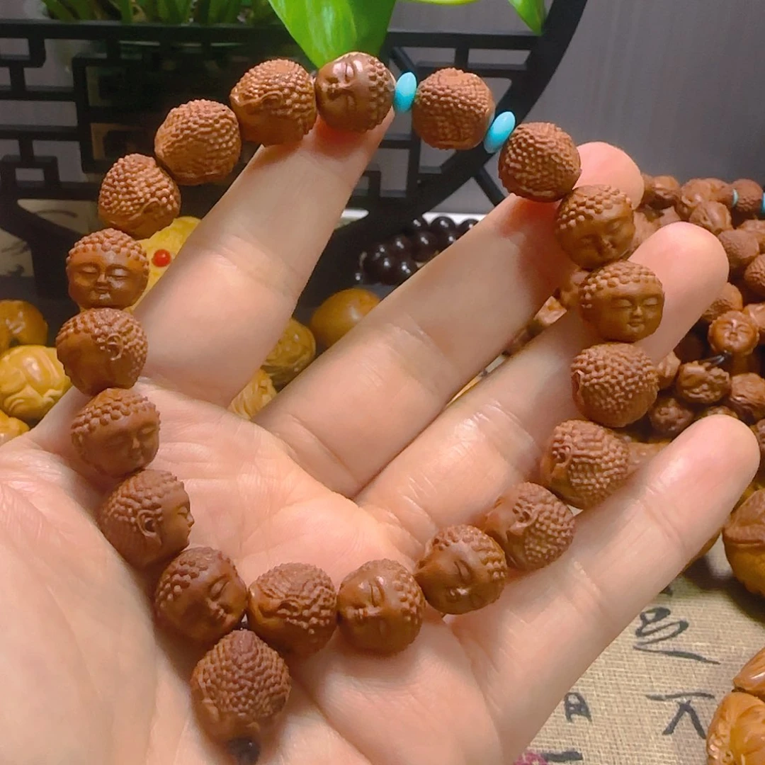 橄榄核手串/手链龙文桃核手串，包包佛