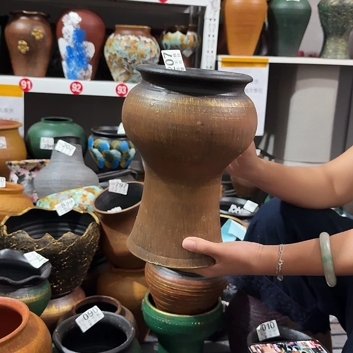 瑕疵金色蘑菇盆207