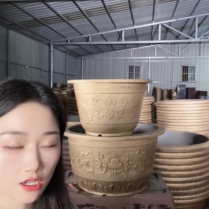圆形60花盆2个有孔