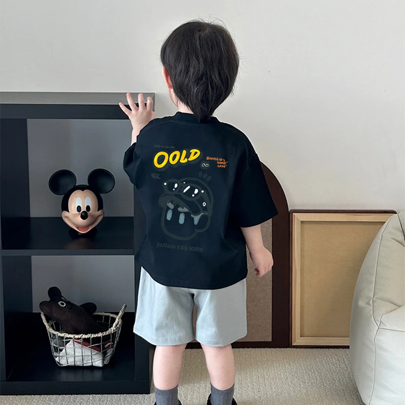【100%纯棉】男童短袖t恤潮牌新款上衣夏季纯棉中大童夏款洋气半袖