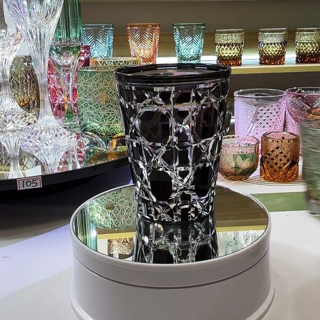 吸管款水晶玻璃黑色特价……