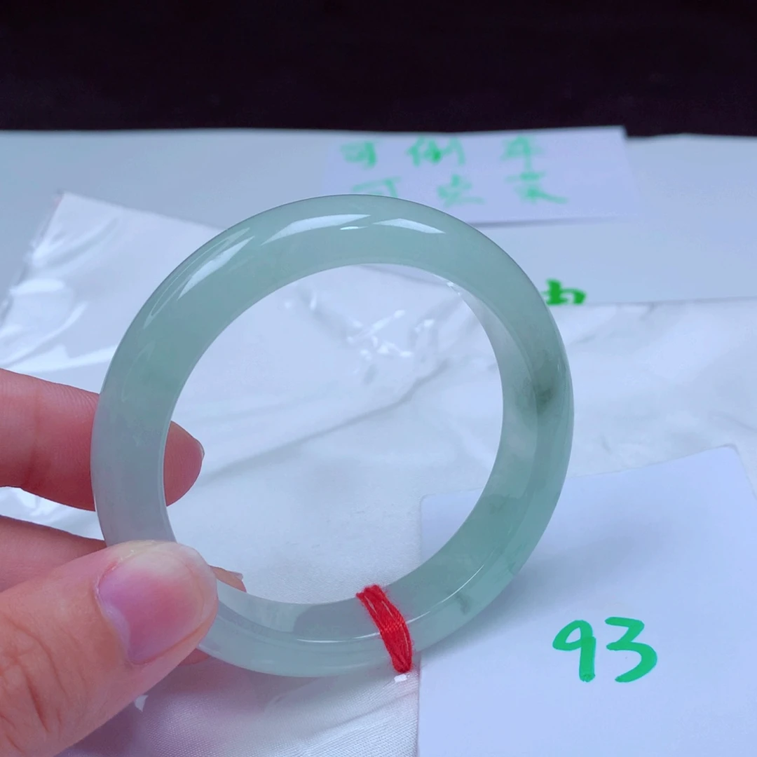 未镶嵌手镯翡翠缅甸天然A货翡翠手镯52.7