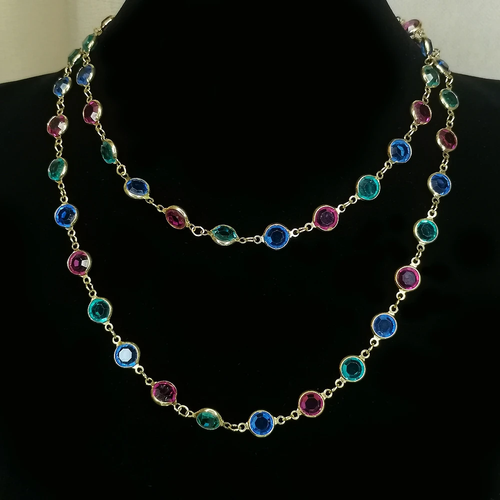 施华洛vintage经典三彩泡泡大项链95cm[2412256-043]