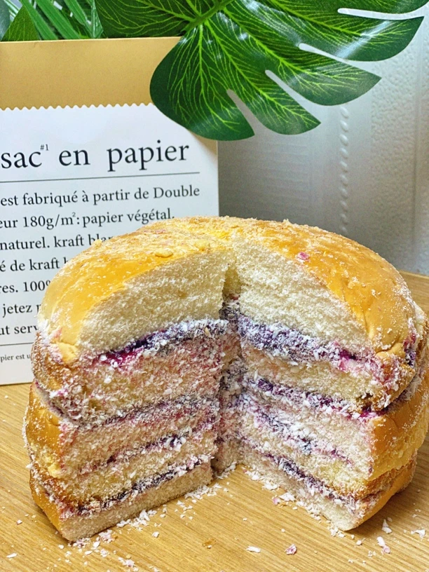 椰蓉蓝莓面包椰丝夹心面包蓝莓味果酱椰香奶香新鲜现做一盒四个装