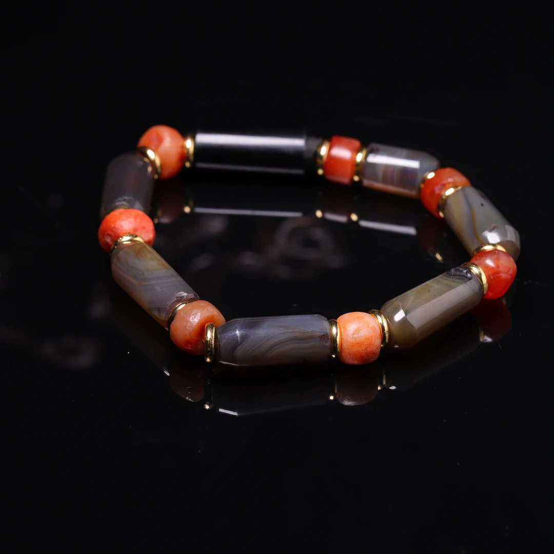 明代天然玛瑙多宝串