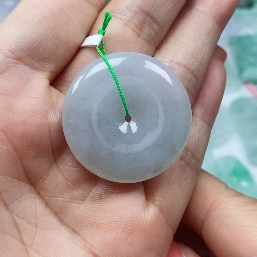 【闪购商品】翡翠颈饰未镶嵌天然翡翠A货平安扣