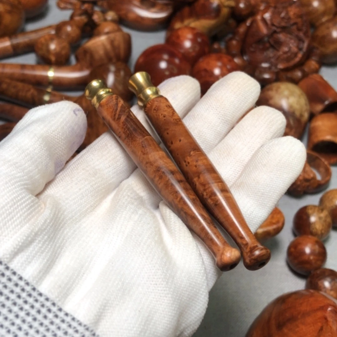 【闪购商品】木皓**里麻梨疙瘩火琉璃手把件