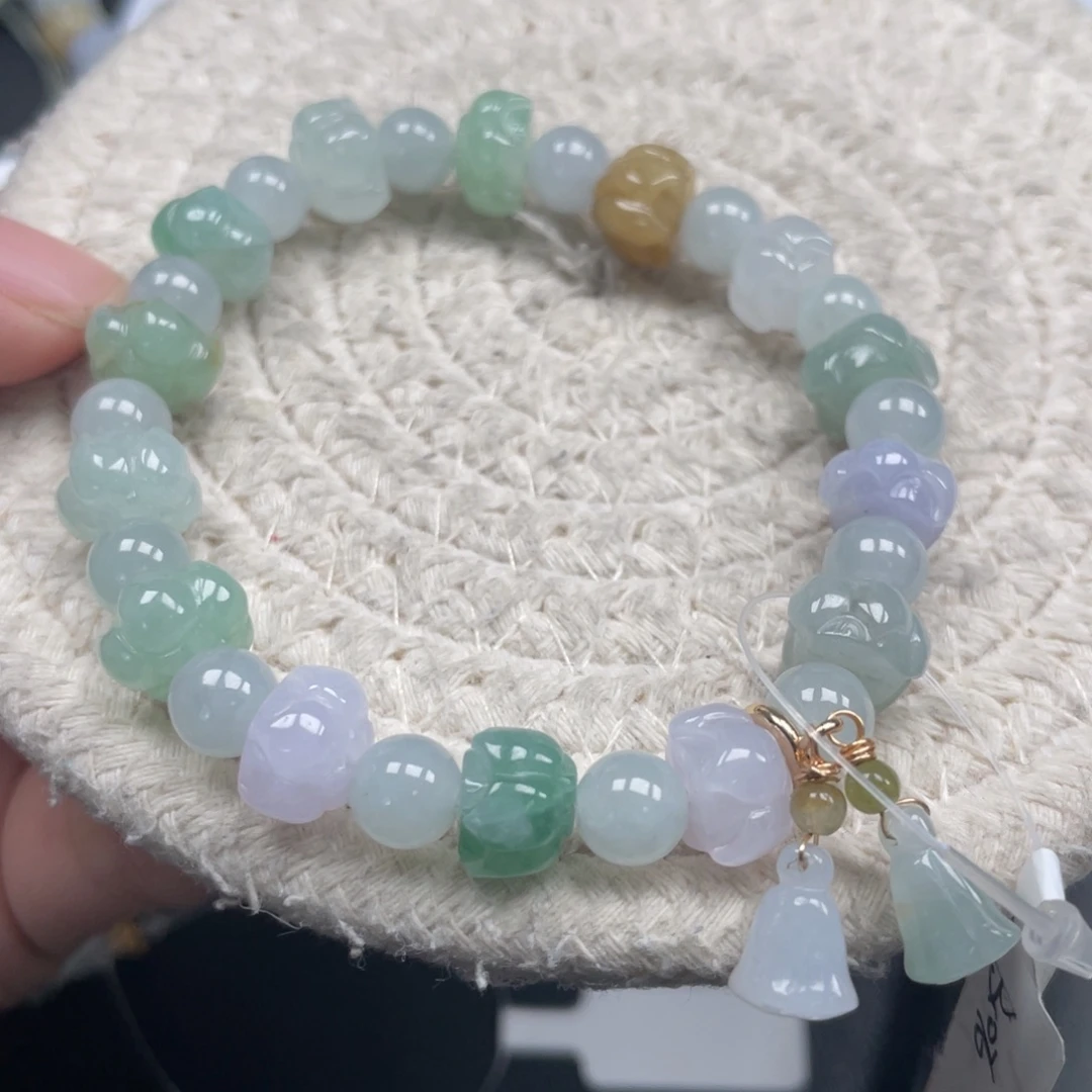 翡翠未镶嵌手链天然A 货缅甸翡翠