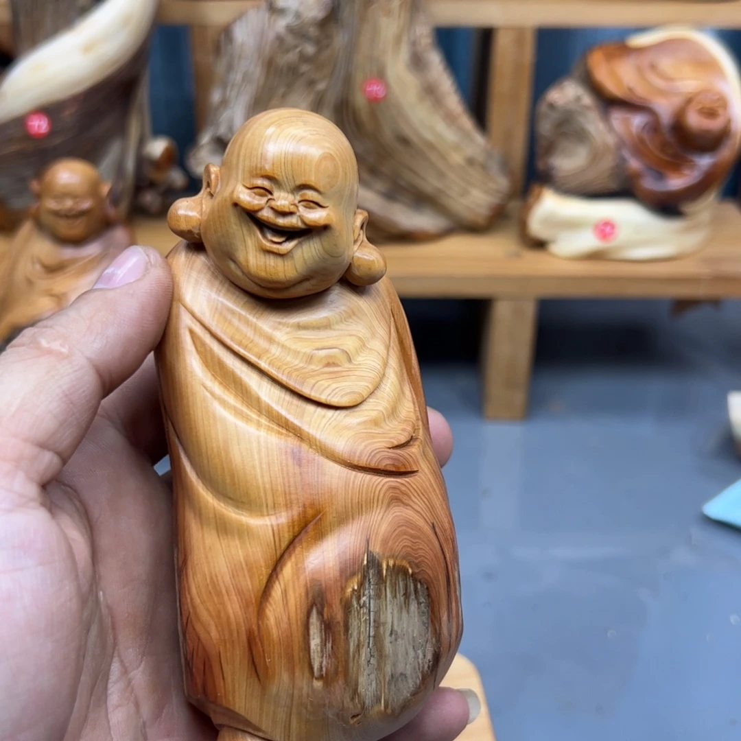 波***）木崖柏木摆件手把件