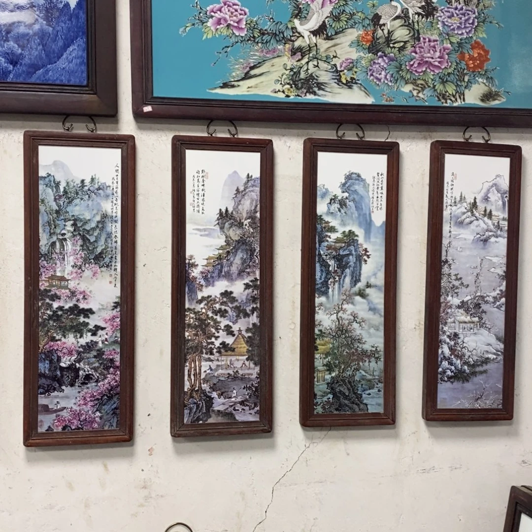 瓷片80*28*4 景德镇瓷板画柴窑烧制