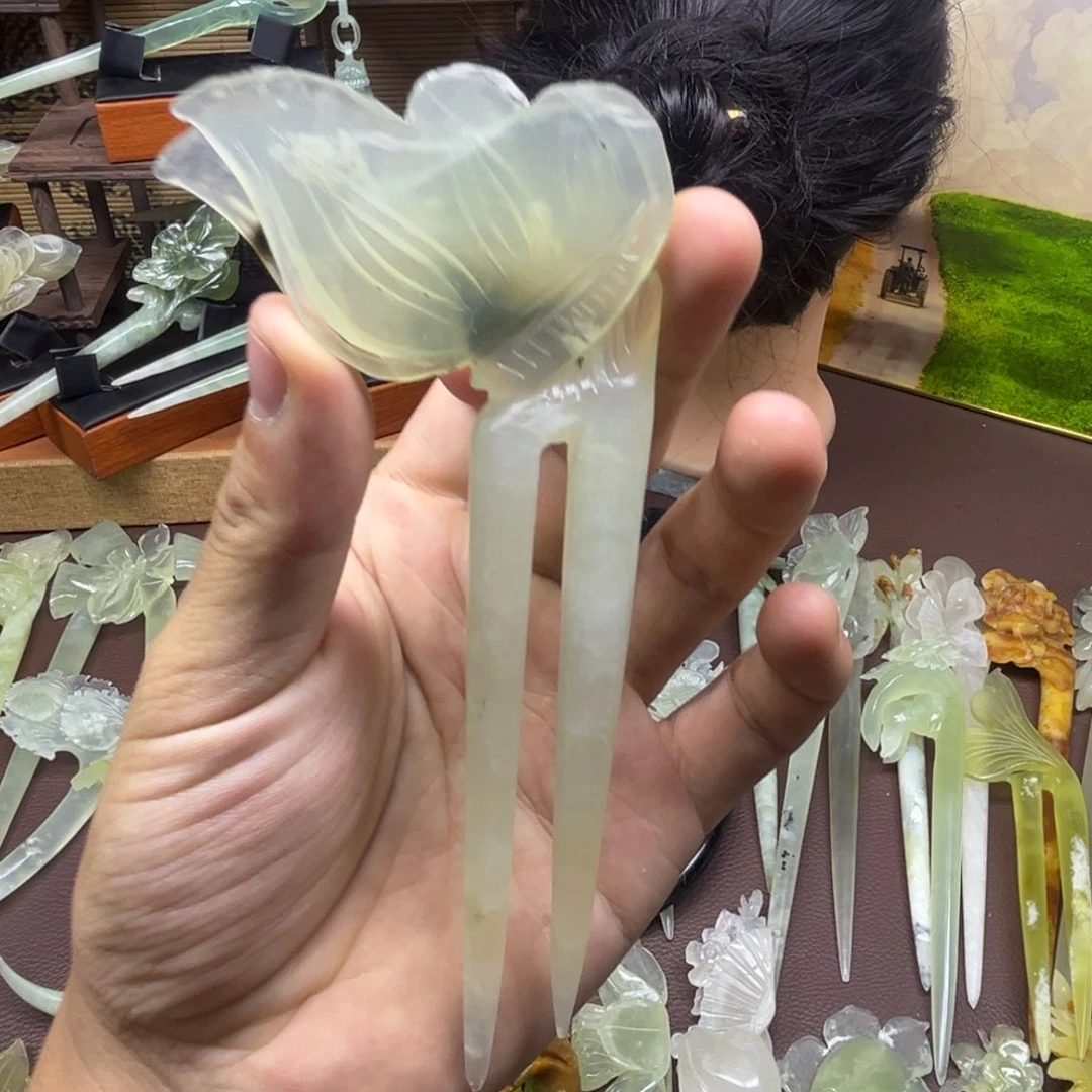 未镶嵌蛇纹石玉发饰