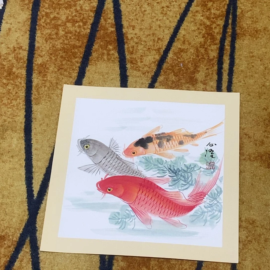 国画青**伙40/40心语手绘画心卡纸