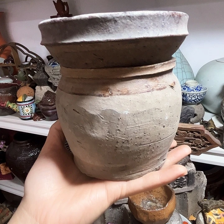 手工艺品琉璃秋**尘陶罐两个