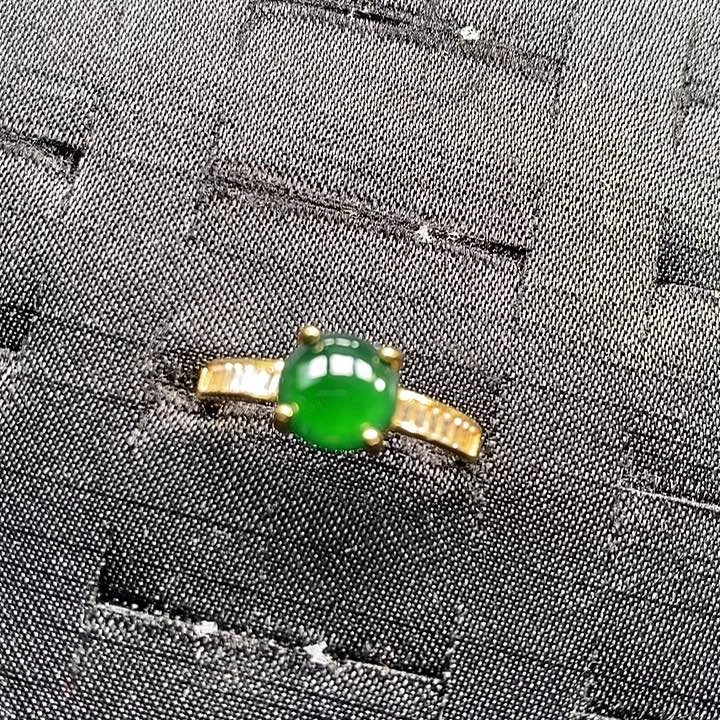 翡翠银S925镶嵌戒指