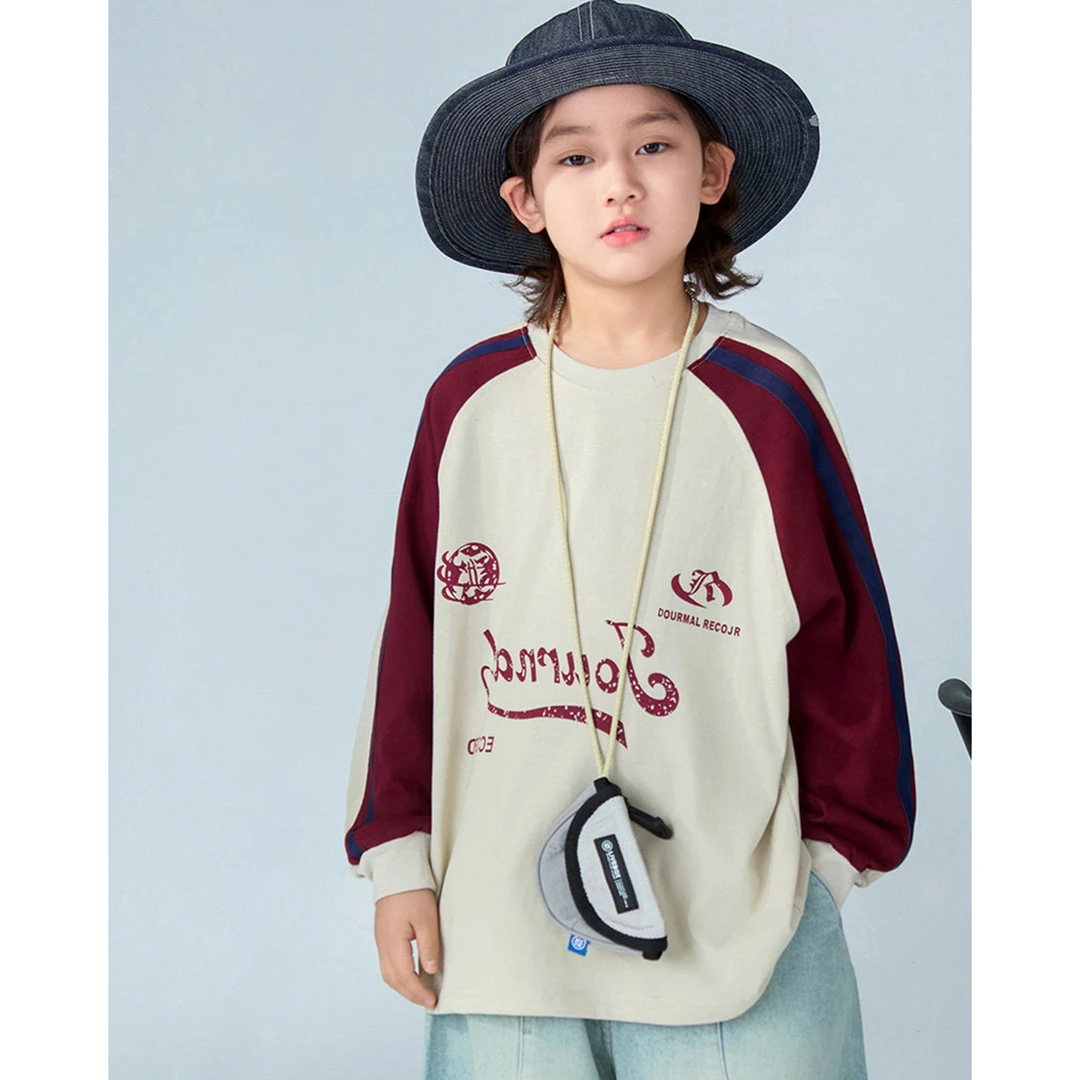 童装儿童长袖t恤春装痞帅男孩上衣2025新款中大童洋气韩版打底衫