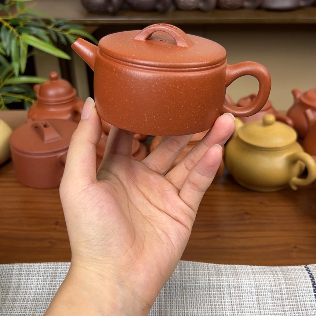 茶壶紫砂紫砂壶一片瓦红降坡150cc微瑕甘来兵