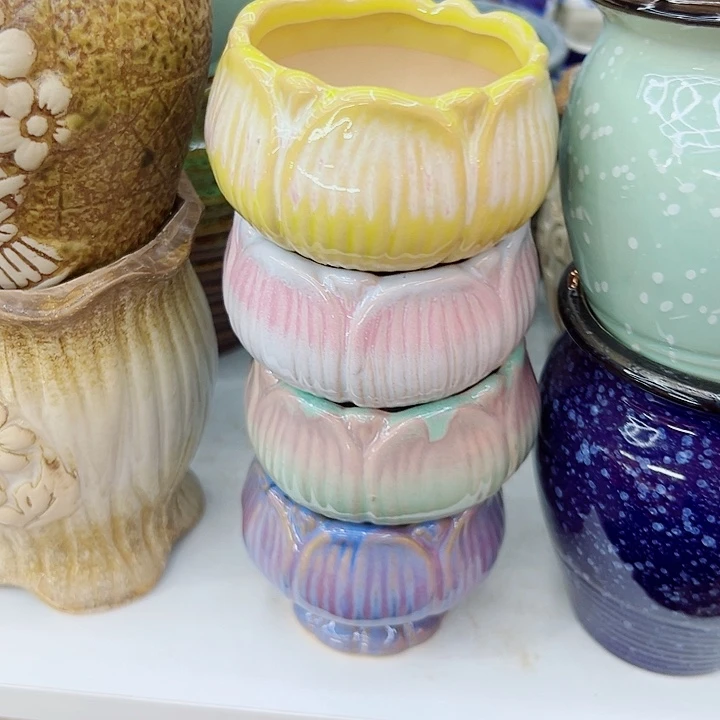 有孔，满10元发货多肉陶瓷花盆