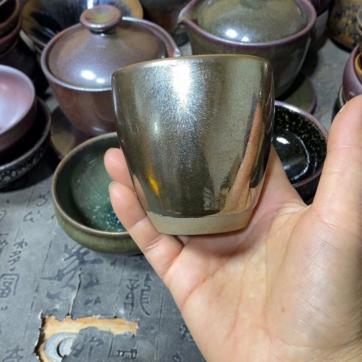 茶盏建阳建盏微瑕手握