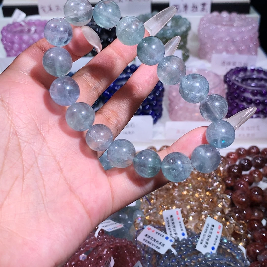 未镶嵌手链水晶蓝绿萤石12