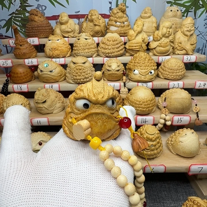 竹手工竹根雕如意金蟾