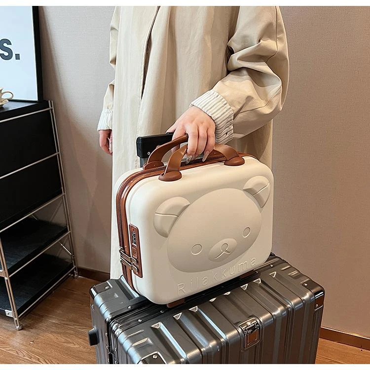 手提行李箱化妆小箱子包14寸卡通可爱密码箱便捷迷你网红收纳箱女