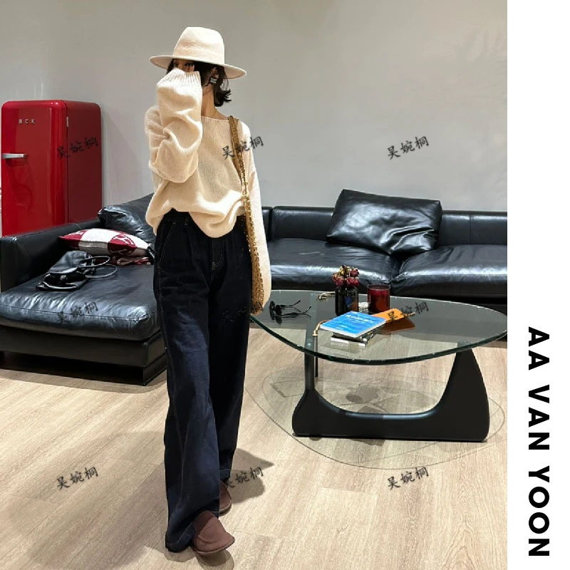 【YOON深圳原创】简约复古感赤耳红边牛仔裤 【WT23-80090】