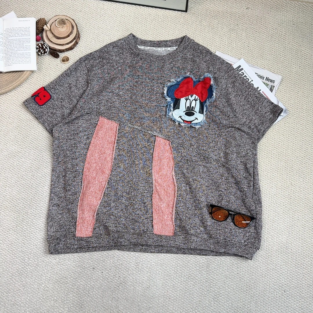 【伊人风尚服饰推荐】2025春季新款时尚卡通印花短袖T恤0319
