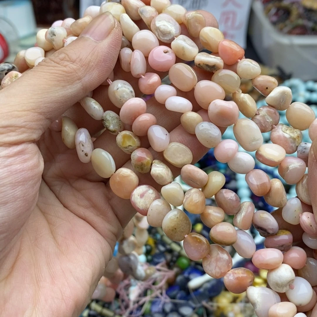 玛瑙/玉髓未镶嵌珠宝半成品一条粉澳宝B111