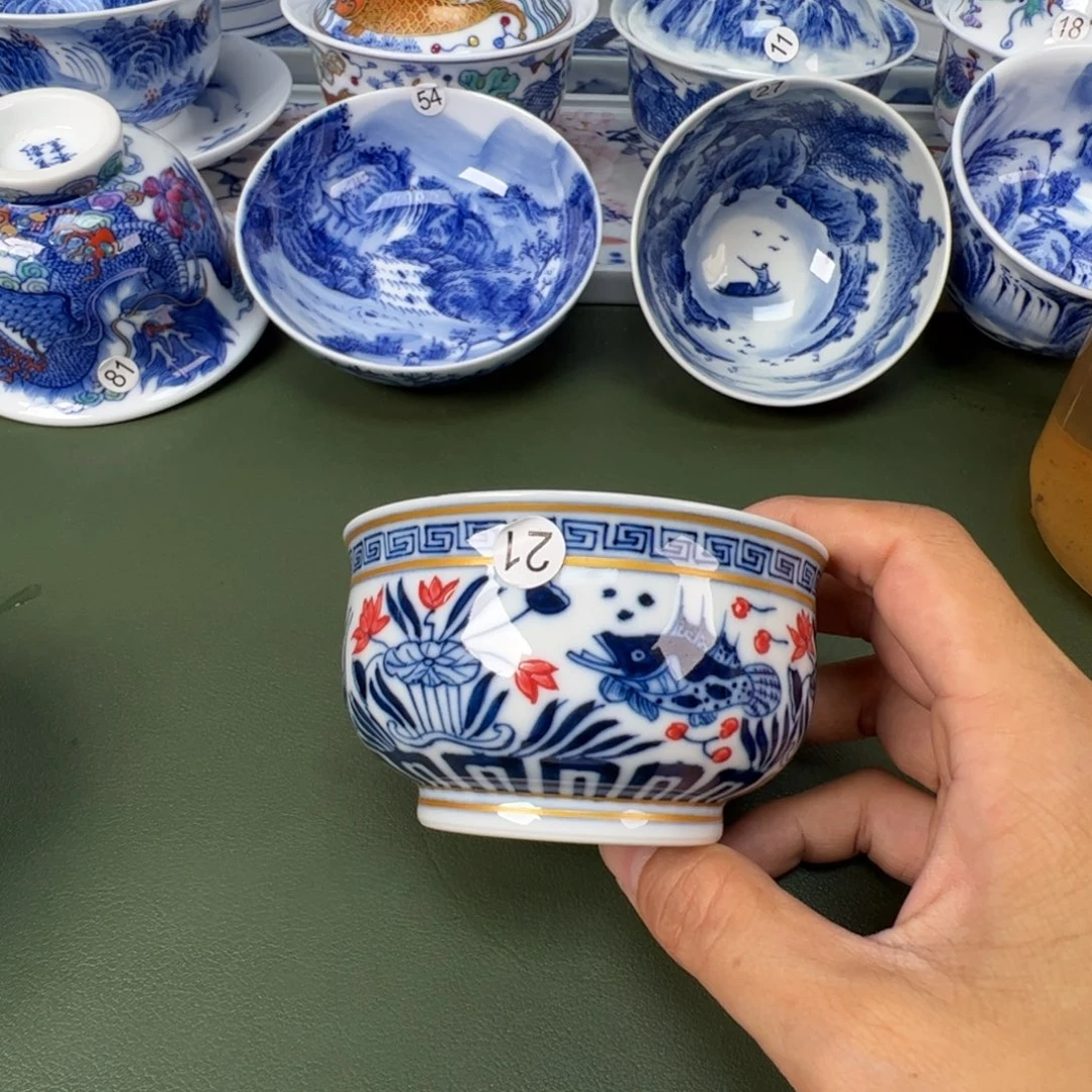 景德镇纯手工纯手绘茶具木木21
