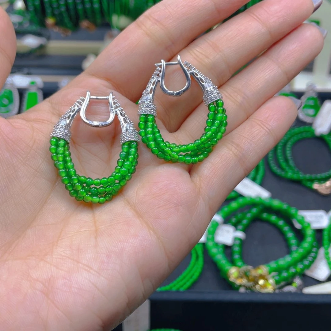 未镶嵌翡翠耳饰猪猪同款